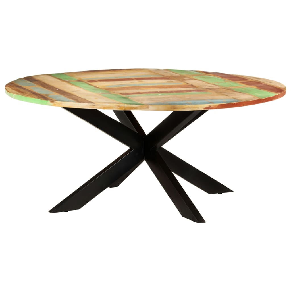 Tavolo da Pranzo Rotondo 175x75cm in Legno Massello di Recupero | homemem39