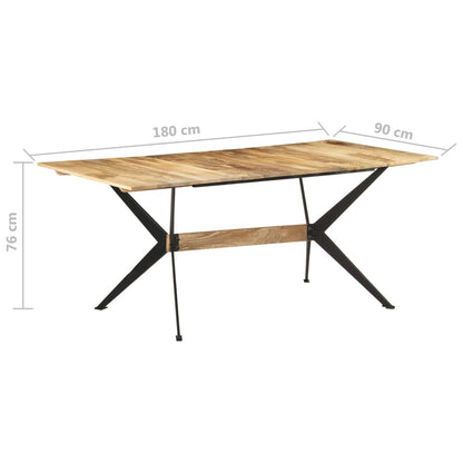 Tavolo da Pranzo 180x90x76 cm in Legno Massello di Mango | homemem39