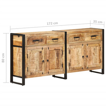 Credenza 172x35x80 cm in Legno Massello di Mango - homemem39