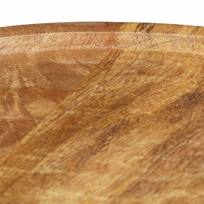 Set Tavolini da Salotto 2 pz Legno Massello di Mango e Acciaio
