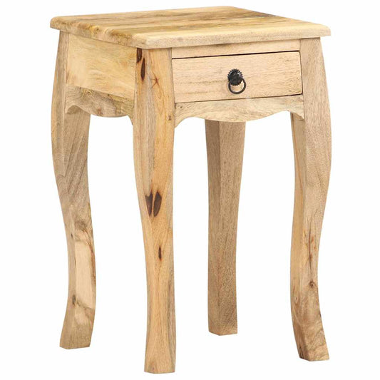Comodino 28x28x46 cm in Legno Massello di Mango