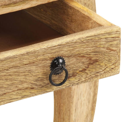 Comodino 28x28x46 cm in Legno Massello di Mango