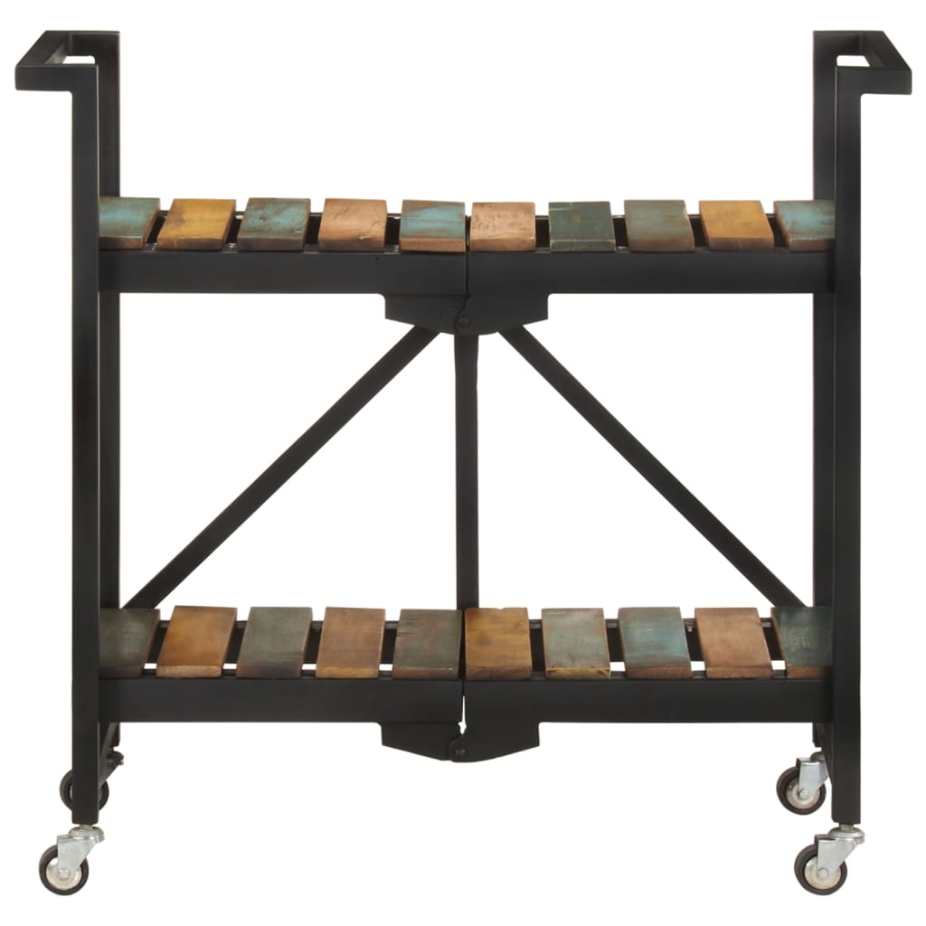 Carrello da Cucina 87x36x81 cm in Legno Massello di Recupero - homemem39