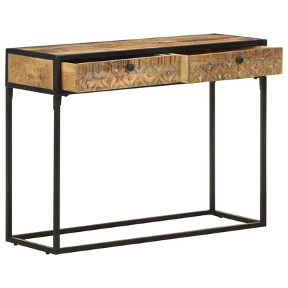 Tavolo Consolle 100x35x75 cm in Legno Massello di Mango | homemem39
