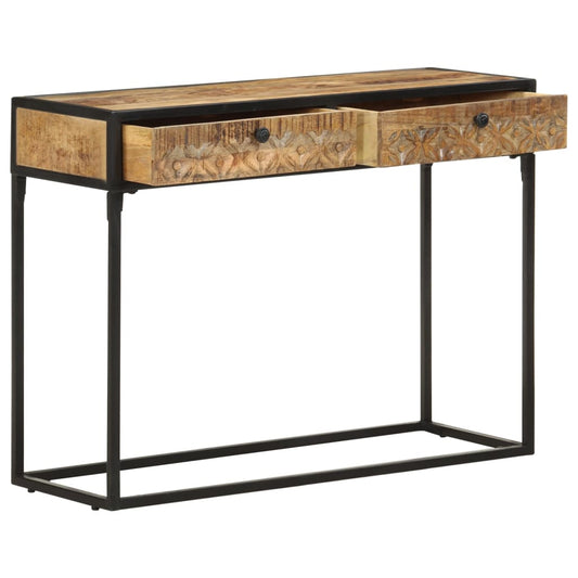Tavolo Consolle 100x35x75 cm in Legno Massello di Mango | homemem39