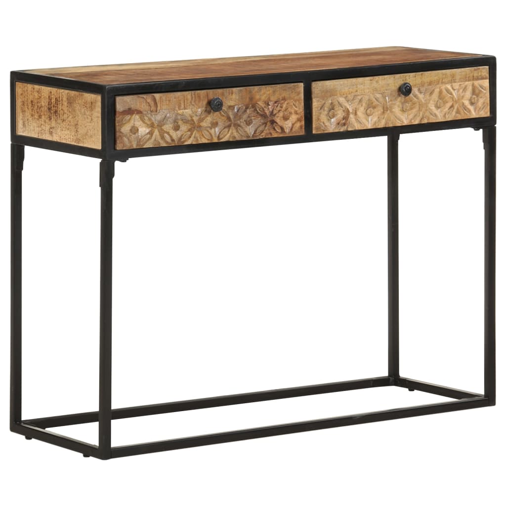 Tavolo Consolle 100x35x75 cm in Legno Massello di Mango | homemem39