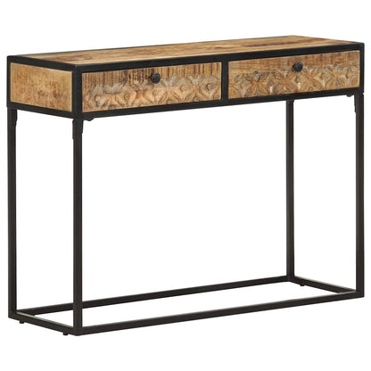 Tavolo Consolle 100x35x75 cm in Legno Massello di Mango