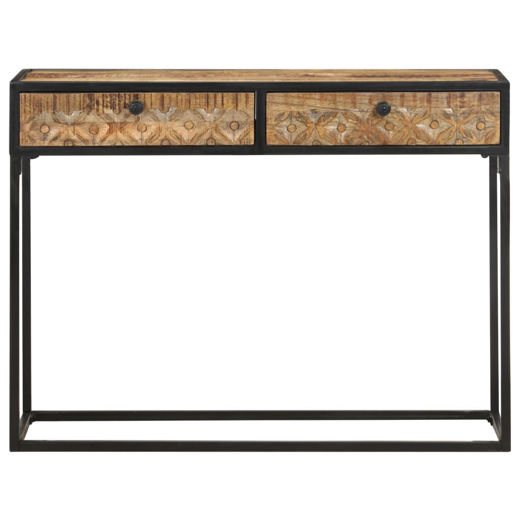 Tavolo Consolle 100x35x75 cm in Legno Massello di Mango | homemem39