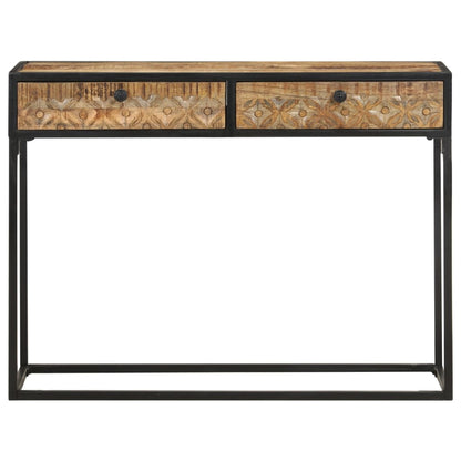 Tavolo Consolle 100x35x75 cm in Legno Massello di Mango | homemem39