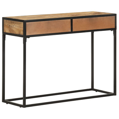 Tavolo Consolle 100x35x75 cm in Legno Massello di Mango | homemem39