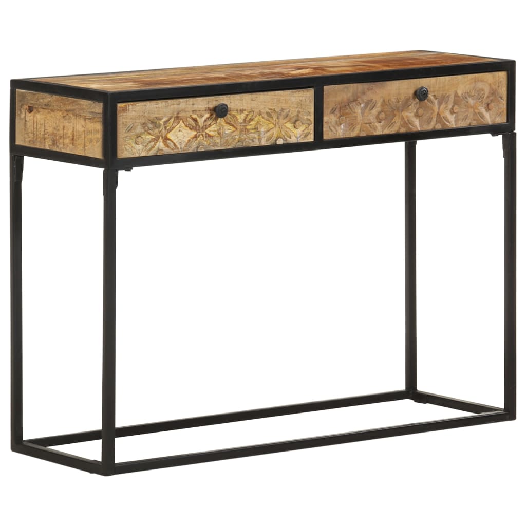 Tavolo Consolle 100x35x75 cm in Legno Massello di Mango | homemem39