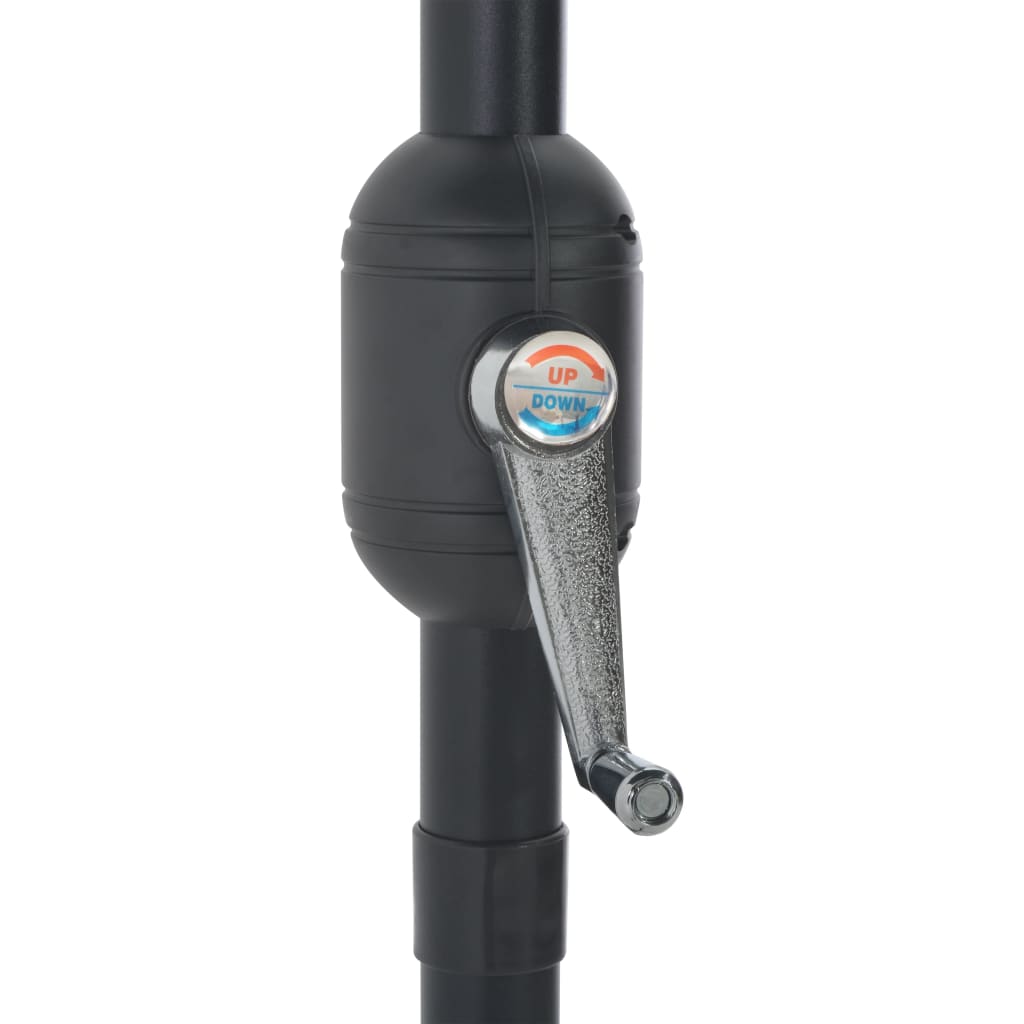 Ombrellone Balcone Palo Alluminio Terracotta 270x144x222cm Metà - homemem39