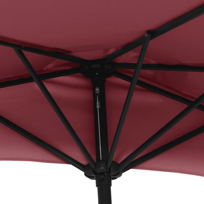 Ombrellone Balcone Palo in Alluminio Bordò 300x155x223cm a Metà | homemem39