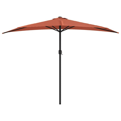 Ombrellone Palo in Alluminio Terracotta 300x155x223 cm a Metà | homemem39