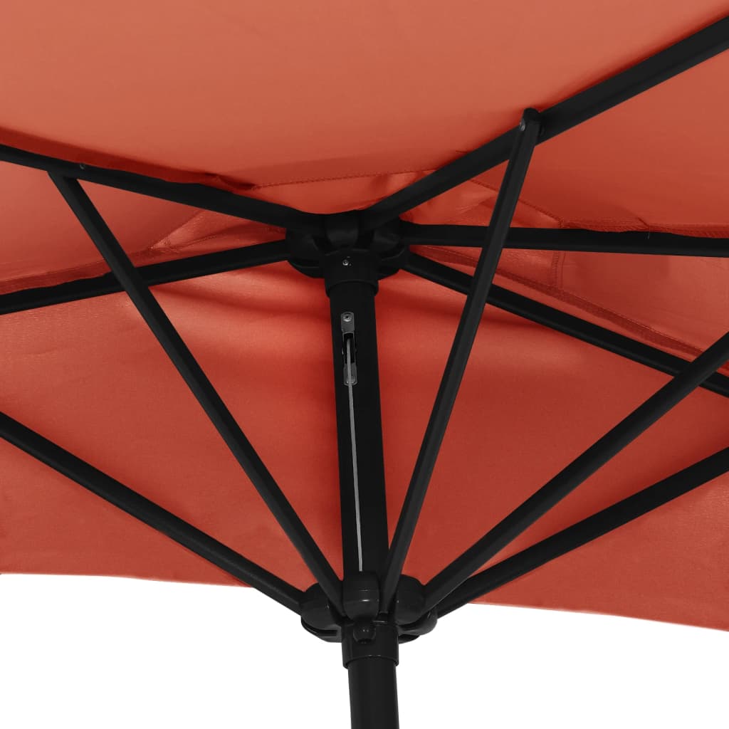 Ombrellone Palo in Alluminio Terracotta 300x155x223 cm a Metà | homemem39