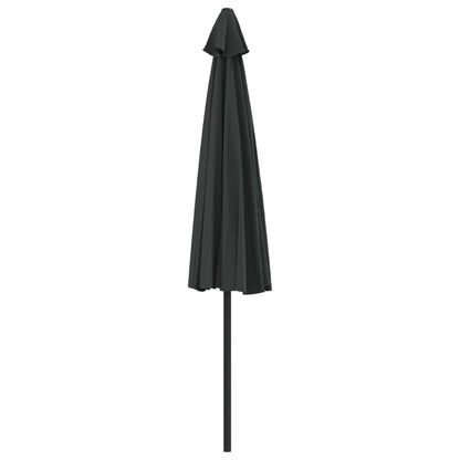 Ombrellone Balcone Palo in Alluminio Nero 300x155x223cm a Metà | homemem39