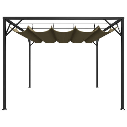 Gazebo da Giardino con Tetto Retrattile 3x3 m Talpa 180 g/m² - homemem39