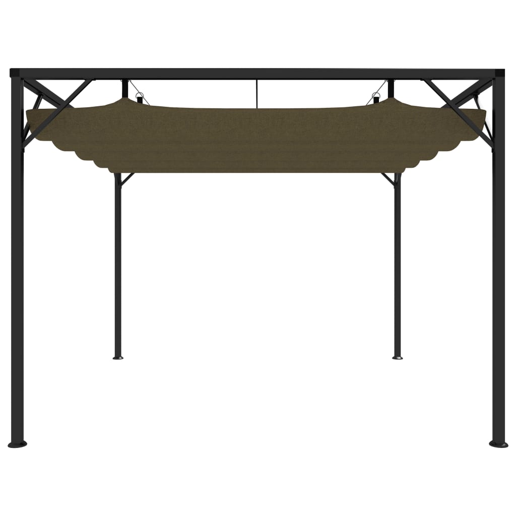 Gazebo da Giardino con Tetto Retrattile 3x3 m Talpa 180 g/m² | homemem39