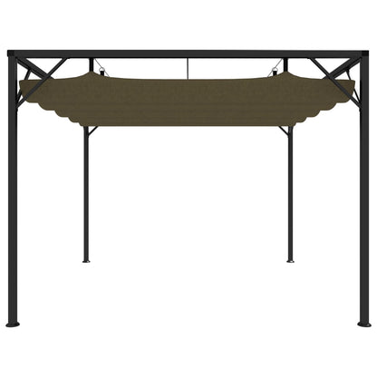 Gazebo da Giardino con Tetto Retrattile 3x3 m Talpa 180 g/m² | homemem39