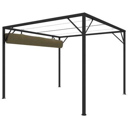 Gazebo da Giardino con Tetto Retrattile 3x3 m Talpa 180 g/m² - homemem39