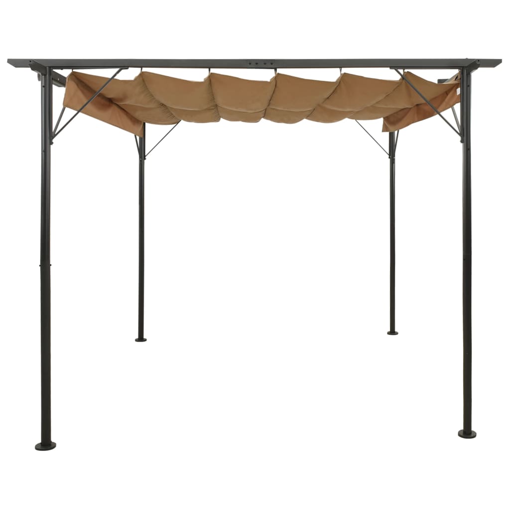 Pergola con Tetto Retrattile Talpa 3x3m in Acciaio 180 g/m² - homemem39