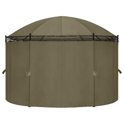 Gazebo con Tende 520x349x255 cm Grigio Talpa 180 g/m² - homemem39