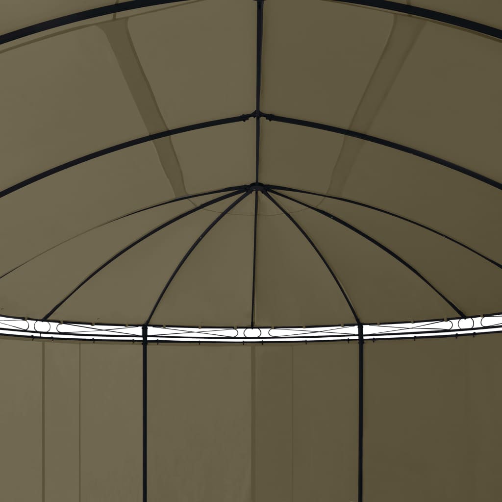 Gazebo con Tende 520x349x255 cm Grigio Talpa 180 g/m² - homemem39
