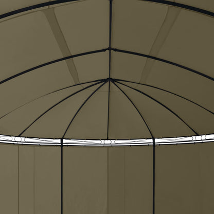 Gazebo con Tende 520x349x255 cm Grigio Talpa 180 g/m² - homemem39