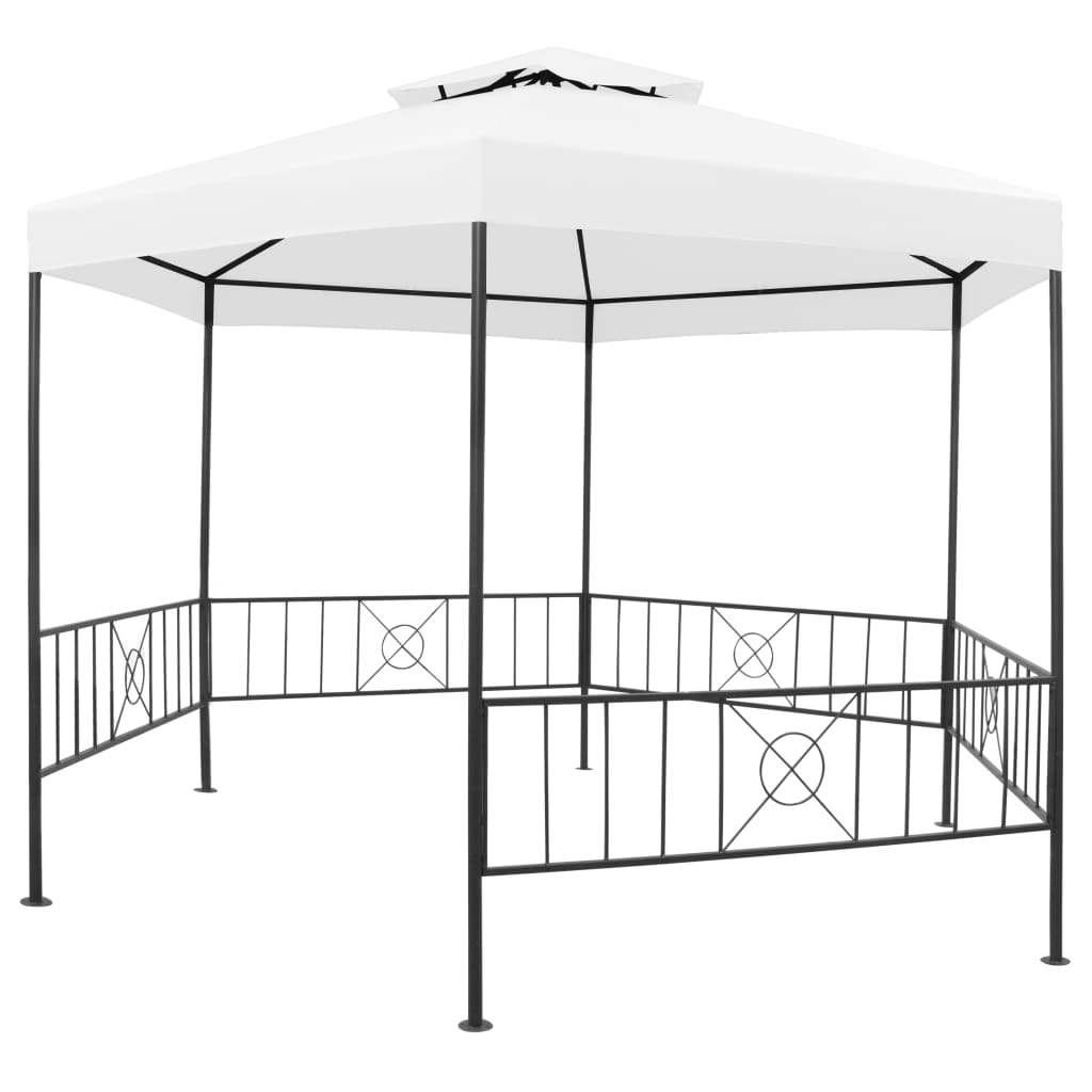 Gazebo da Giardino 323x275x265 cm Bianco 180 g/m² | homemem39