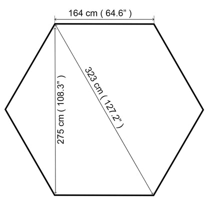 Gazebo da Giardino 323x275x265 cm Bianco 180 g/m² | homemem39