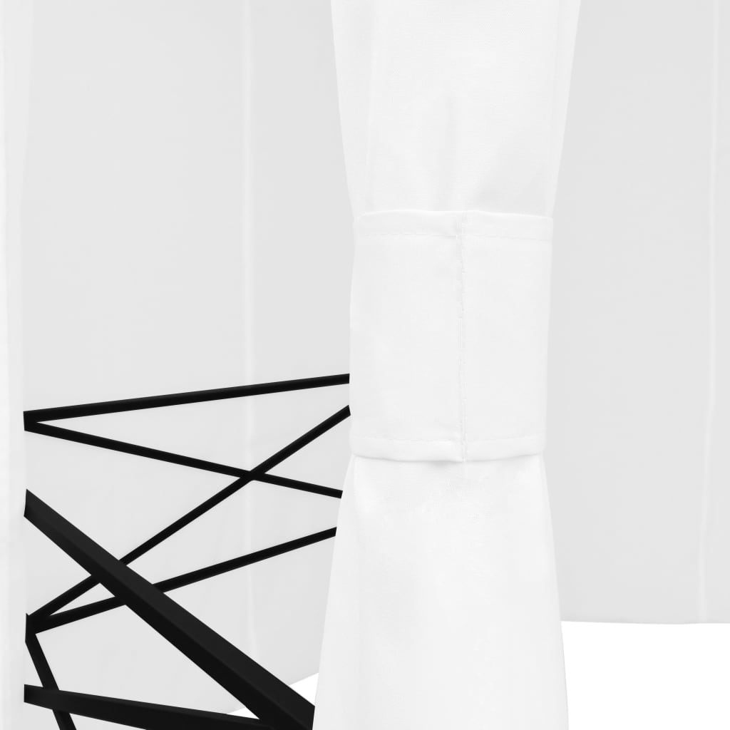 Gazebo da Giardino con Tende 360x312x265 cm Bianco 180 g/m² - homemem39