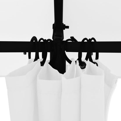 Gazebo da Giardino con Tende 360x312x265 cm Bianco 180 g/m² - homemem39