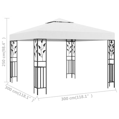 Gazebo 3x3 m Bianco 180 g/m² - homemem39