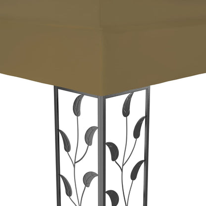Gazebo con Tetto Doppio 3x4 m Grigio Talpa 180 g/m² - homemem39