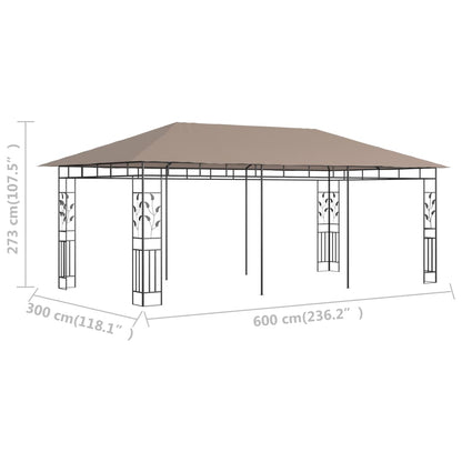 Gazebo con Zanzariera 6x3x2,73 m Talpa 180 g/m² - homemem39