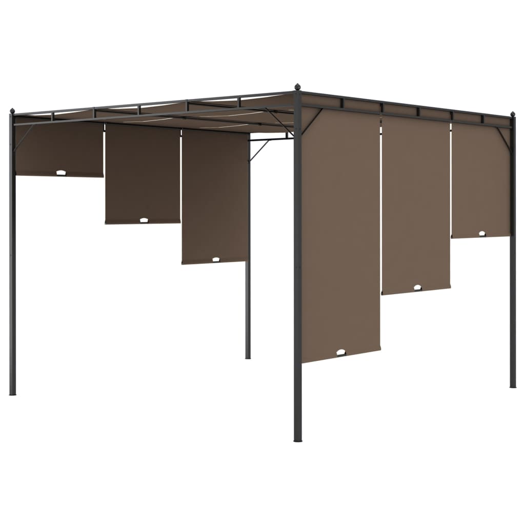 Gazebo da Giardino con Tenda Laterale 3x3x2,25 m Talpa - homemem39