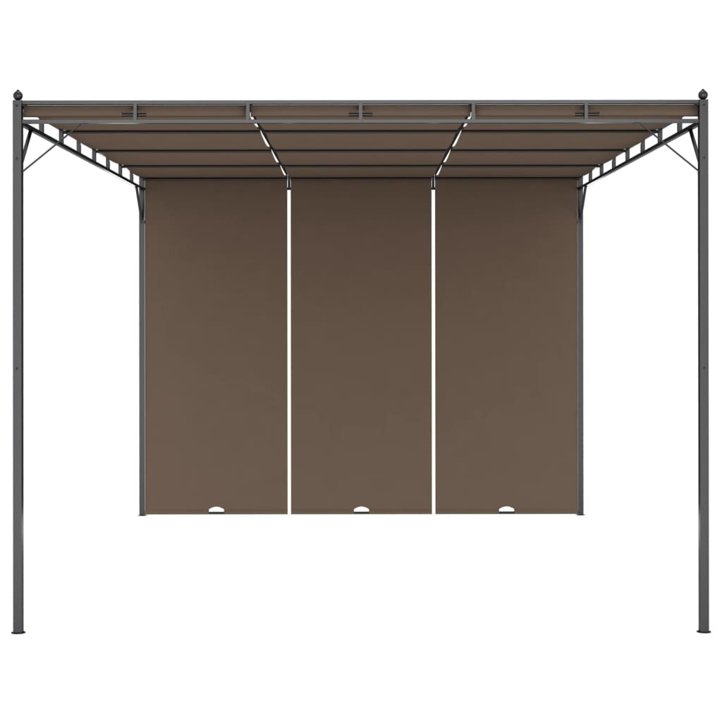 Gazebo da Giardino con Tenda Laterale 4x3x2,25 m Talpa - homemem39