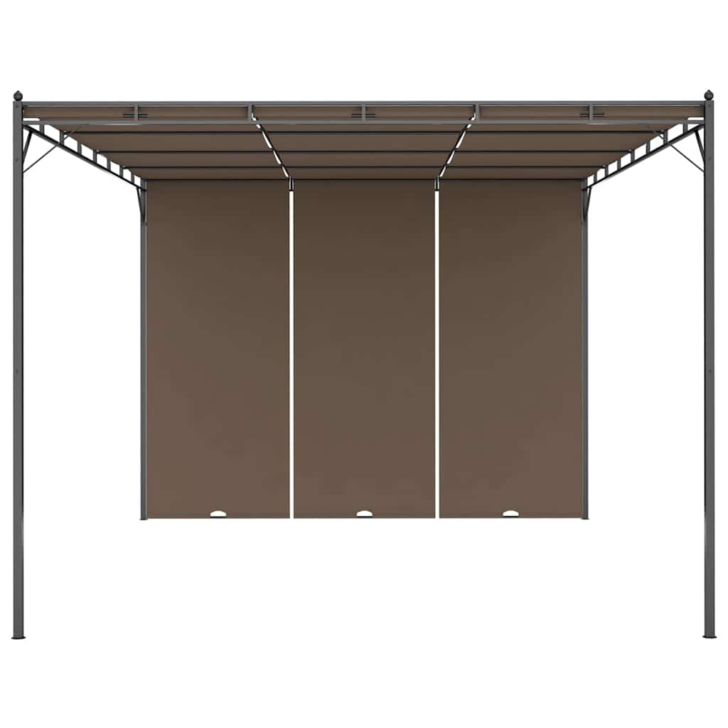 Gazebo da Giardino con Tenda Laterale 4x3x2,25 m Talpa
