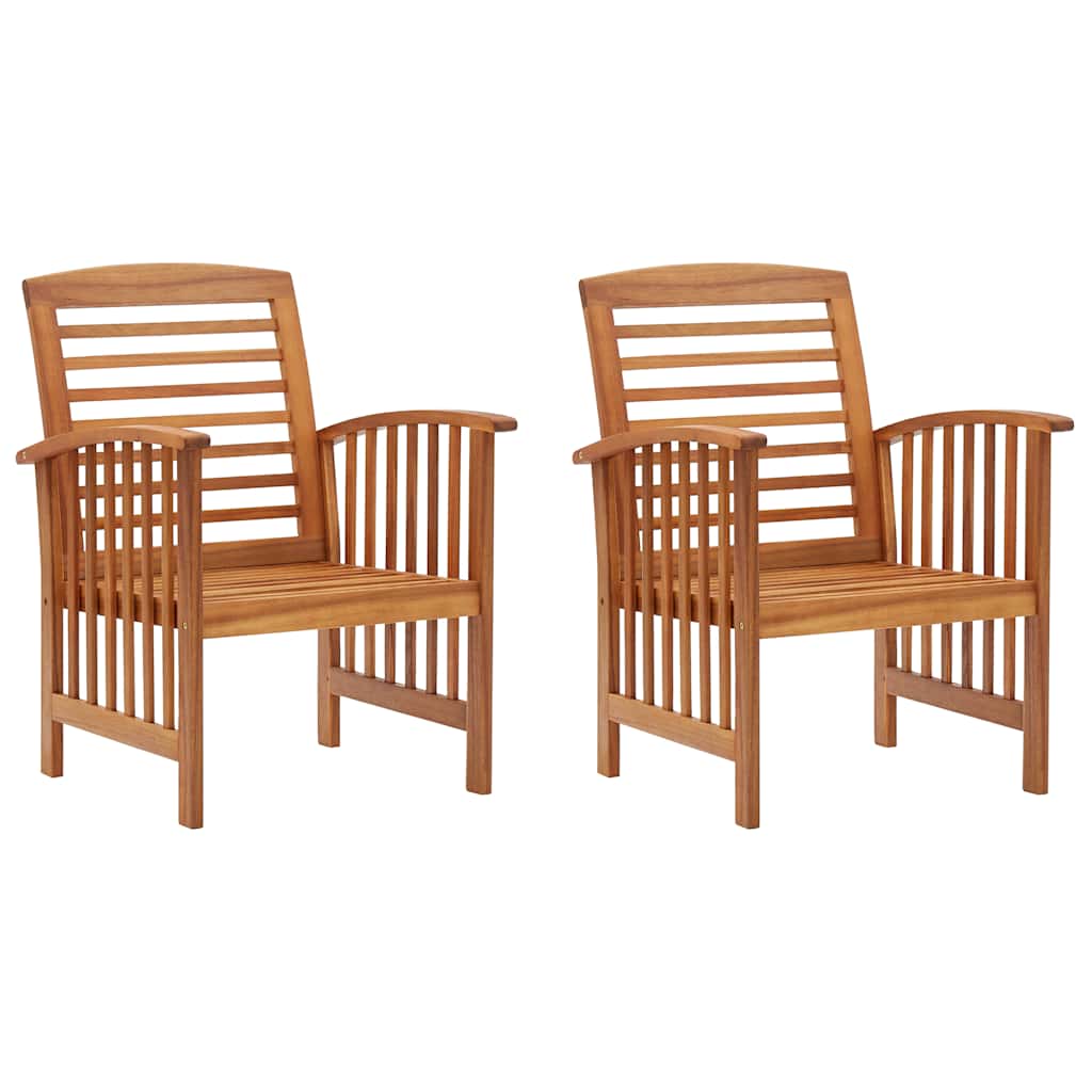 Sedie da Giardino 2 pz in Legno Massello d'Acacia | homemem39