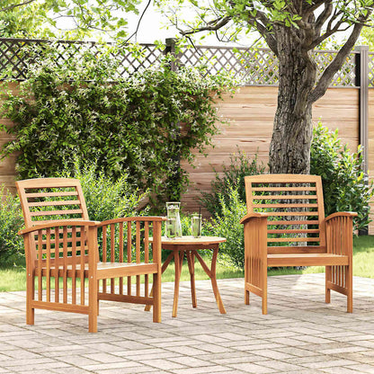 Sedie da Giardino 2 pz in Legno Massello d'Acacia