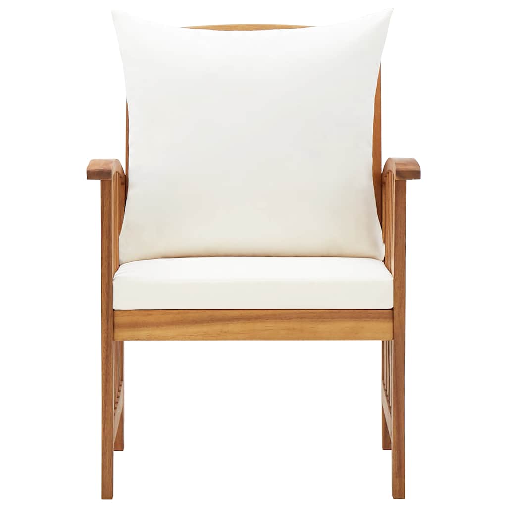 Sedie da Giardino con Cuscini 2 pz in Massello di Acacia - homemem39