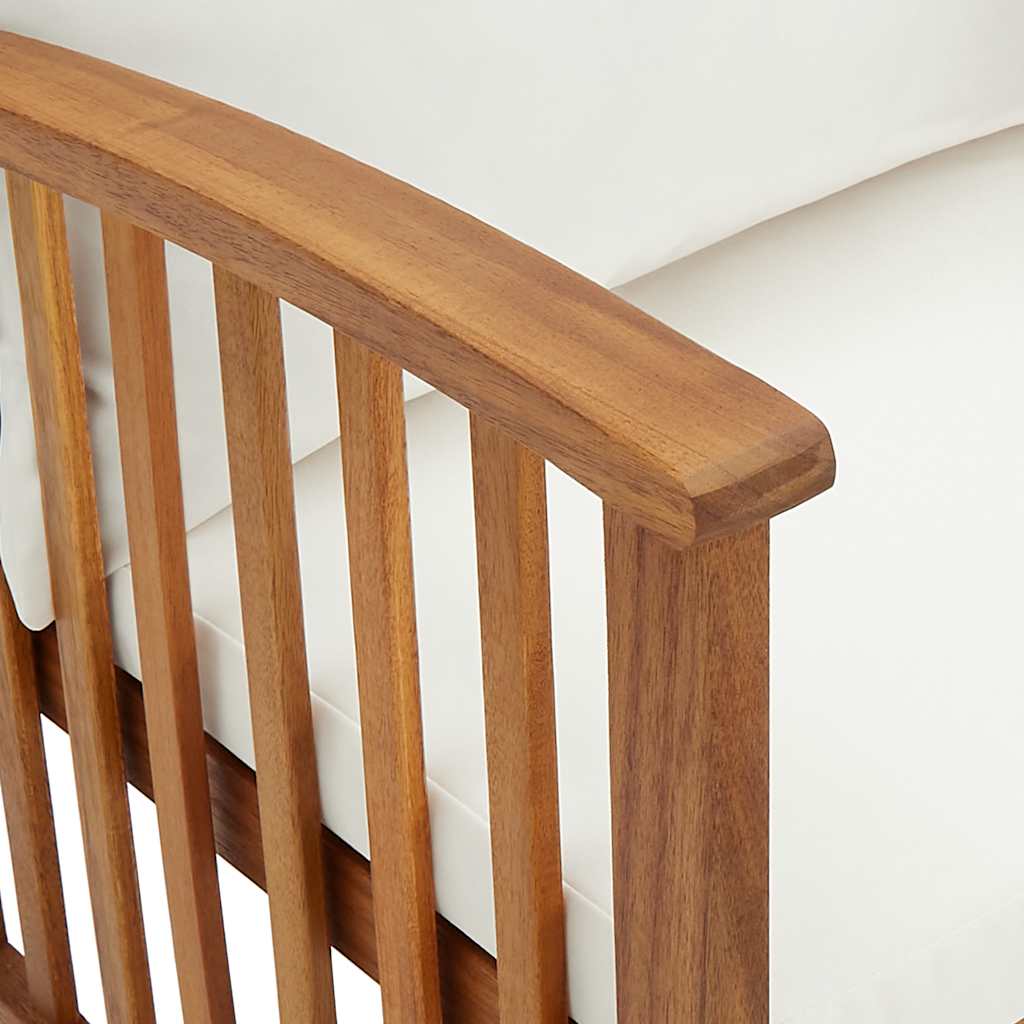 Sedie da Giardino con Cuscini 2 pz in Massello di Acacia - homemem39