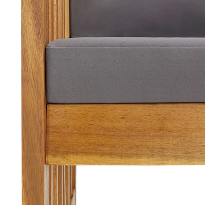 Sedie da Giardino con Cuscini 2 pz in Massello di Acacia - homemem39