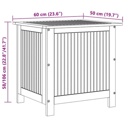 Contenitore da Giardino 60x50x58 cm in Legno Massello di Acacia - homemem39