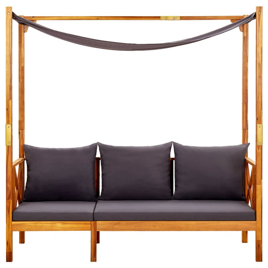 Panchina da Giardino con Baldacchino Legno Massello di Acacia - homemem39