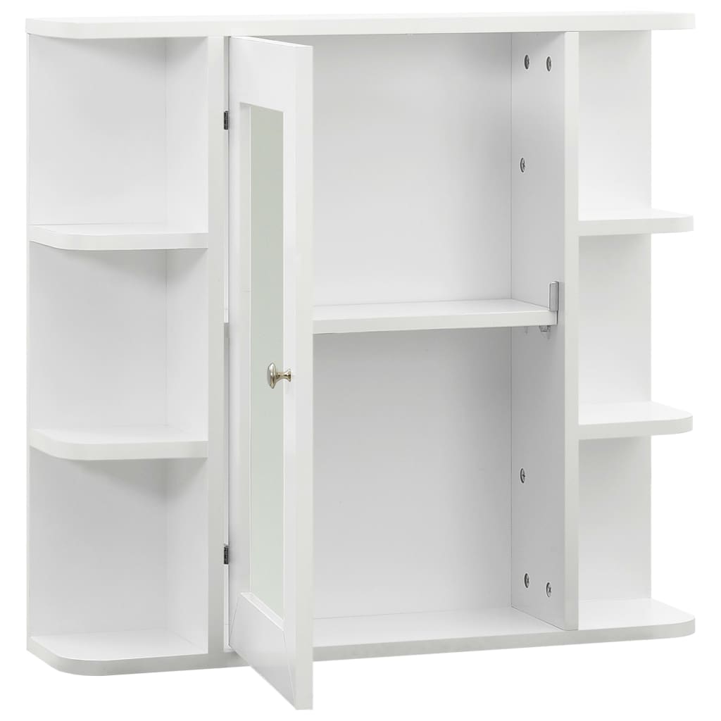 Armadietto a Specchio Bianco 66x17x63 cm in MDF - homemem39