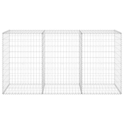 Gabbione con Copertura in Acciaio Zincato 200x60x100 cm - homemem39