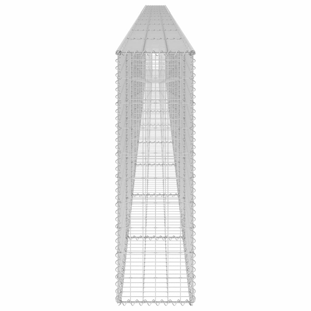 Gabbione con Copertura in Acciaio Zincato 900x30x100 cm - homemem39