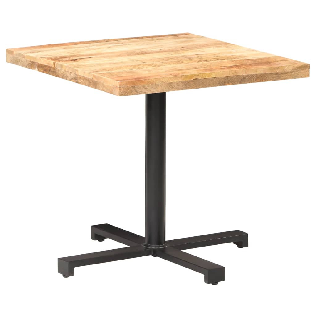 Tavolino da Bistrot Quadrato 80x80x75 cm Legno di Mango Grezzo | homemem39