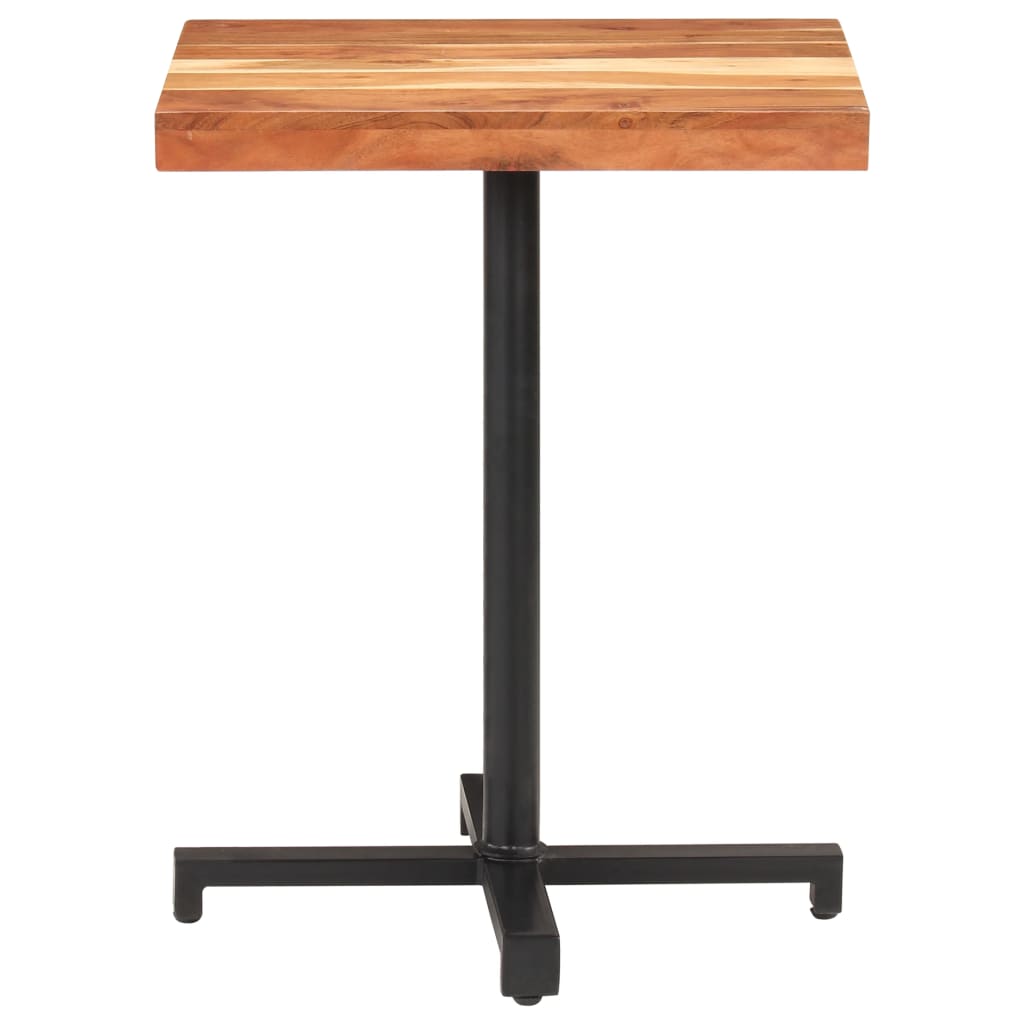 Tavolino da Bistrot Quadrato 60x60x75 cm in Massello di Acacia | homemem39
